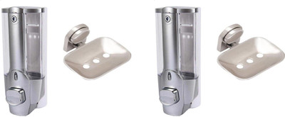DEVICE IN LION GLOSSY Steel, Plastic Bathroom Set
