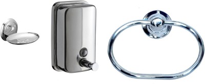 

DEVICE IN LION GLOSSY Steel, Plastic Bathroom Set