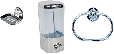 

DEVICE IN LION GLOSSY Steel, Plastic Bathroom Set