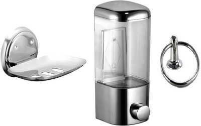 

DEVICE IN LION GLOSSY Steel, Plastic Bathroom Set
