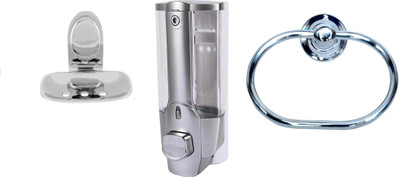 

DEVICE IN LION GLOSSY Steel, Plastic Bathroom Set