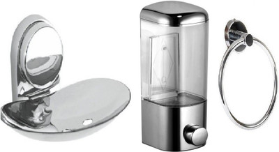 

FLICKER GLOSSY Plastic, Steel Bathroom Set