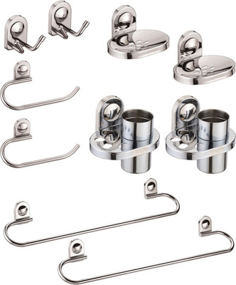

Dazzle Eureka Stainless Steel Bathroom Set(Pack of 10)