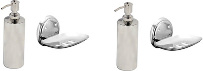 

FLICKER BATH SET Steel, Plastic Bathroom Set
