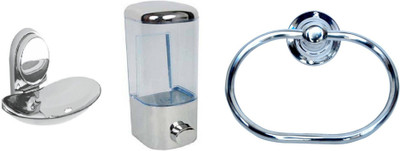 

FLICKER GLOSSY Steel, Plastic Bathroom Set