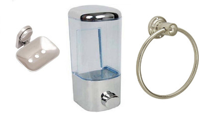 

FLICKER GLOSSY Steel, Plastic Bathroom Set