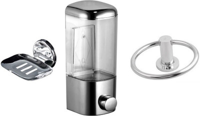 

FLICKER GLOSSY Steel, Plastic Bathroom Set