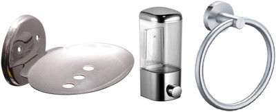 

FLICKER GLOSSY Steel, Plastic Bathroom Set