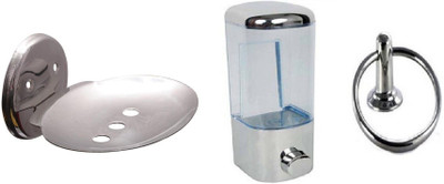 

DEVICE IN LION GLOSSY Steel, Plastic Bathroom Set
