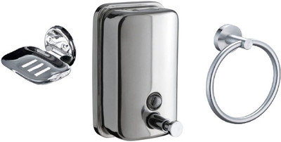 

FLICKER GLOSSY Steel, Plastic Bathroom Set