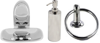 

DEVICE IN LION GLOSSY Steel Bathroom Set