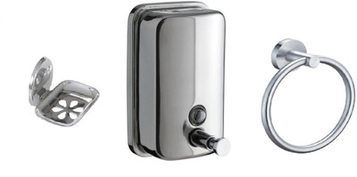 

FLICKER GLOSSY Steel, Plastic Bathroom Set