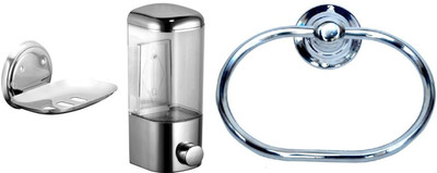 

DEVICE IN LION GLOSSY Steel, Plastic Bathroom Set