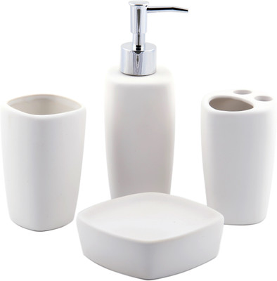

Chrome Bone China Bathroom Set(Pack of 4)