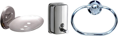

DEVICE IN LION GLOSSY Steel, Plastic Bathroom Set