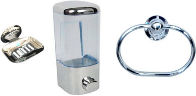 

FLICKER GLOSSY Steel, Plastic Bathroom Set