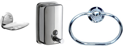 

DEVICE IN LION GLOSSY Steel, Plastic Bathroom Set