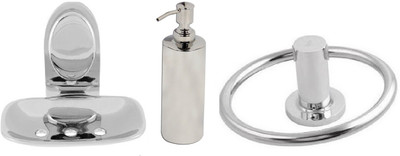

DEVICE IN LION GLOSSY Steel Bathroom Set
