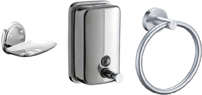 

DEVICE IN LION GLOSSY Steel, Plastic Bathroom Set