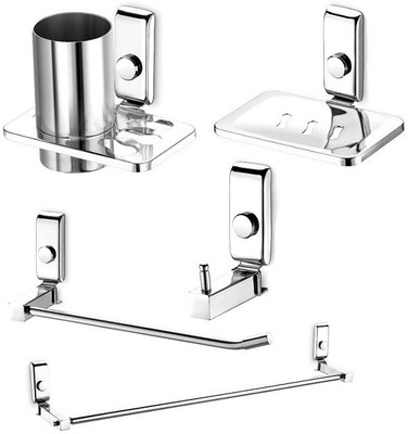 Dazzle Opal Stainless Steel Bathroom Set(Pack of 5)
