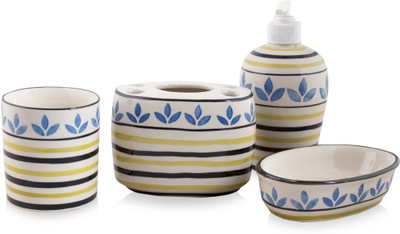 

VarEesha 4 Piece Blue Ceramic Bathroom Set(Pack of 4)