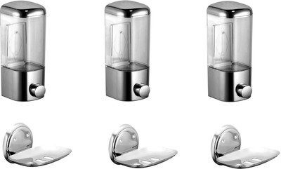 

DEVICE IN LION GLOSSY Steel, Plastic Bathroom Set