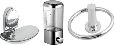 

DEVICE IN LION GLOSSY Steel, Plastic Bathroom Set