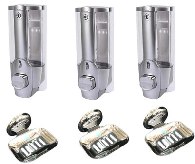 

DEVICE IN LION GLOSSY Steel, Plastic Bathroom Set
