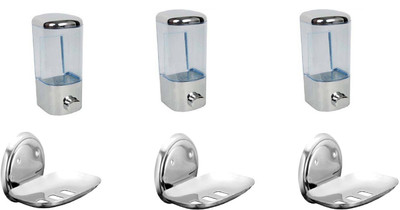 

FLICKER GLOSSY Steel, Plastic Bathroom Set