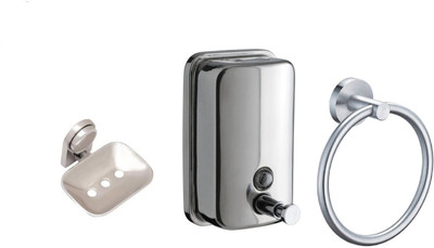 

FLICKER GLOSSY Steel, Plastic Bathroom Set