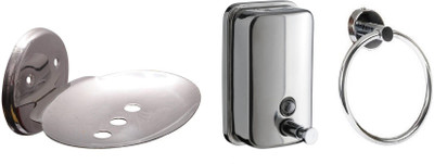 

DEVICE IN LION GLOSSY Steel, Plastic Bathroom Set