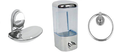 

DEVICE IN LION GLOSSY Steel, Plastic Bathroom Set
