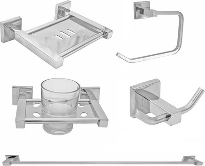 

Klaxon Stainless Steel Bathroom Set(Pack of 5)