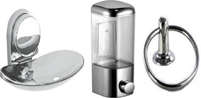 

FLICKER GLOSSY Steel, Plastic Bathroom Set
