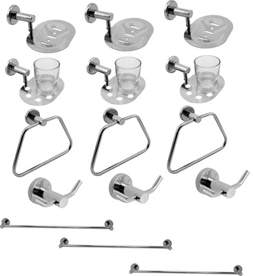 

Klaxon Stainless Steel Bathroom Set(Pack of 15)