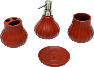 

Home Creations 4 pcs Bathroom set Ceramic Bathroom Set(Pack of 4)