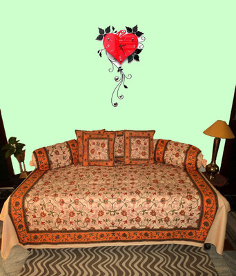 

Amita Home Furnishing Cotton Floral Diwan Set