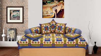 

Good Night Cotton Floral Diwan Set, Multicolor