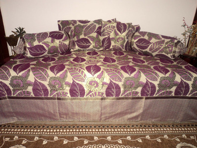 

Amita Home Furnishing Silk Floral Diwan Set