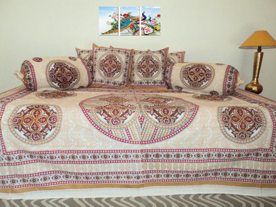 

Amita Home Furnishing Cotton Floral Diwan Set