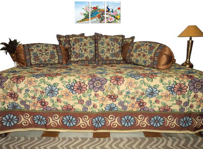 

Amita Home Furnishing Cotton Floral Diwan Set