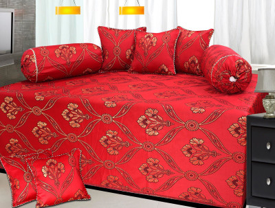 

PHome Decor Polycotton Floral Diwan Set, Multicolor