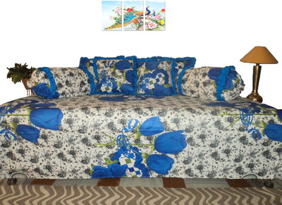 

Amita Home Furnishing Cotton Floral Diwan Set
