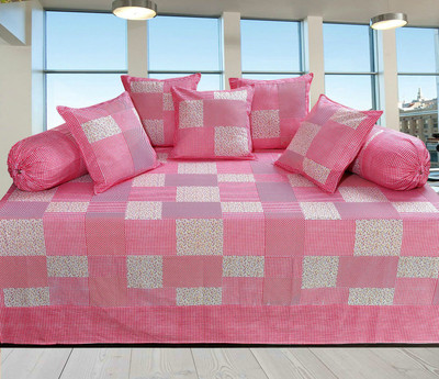 Decor Vatika Cotton Checkered Diwan Set available at flipkart for Rs.529