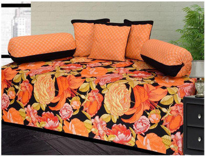 

PHome Decor Cotton Floral Diwan Set, Multicolor