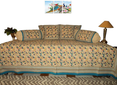 

Amita Home Furnishing Cotton Floral Diwan Set