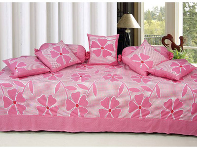 MEHAR HOME Cotton Floral Diwan Set, Multi
