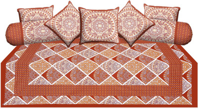 Metro Living Cotton Damask Diwan Set