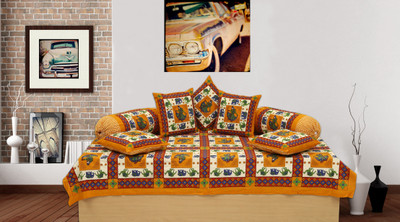 

Jaipur Print Cotton Floral Diwan Set, Multicolor