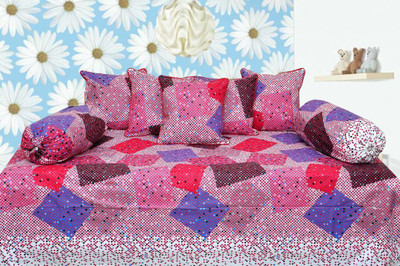 Decor Vatika Cotton Abstract Diwan Set available at flipkart for Rs.399